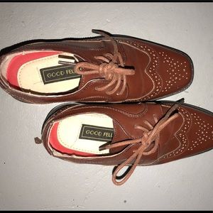 Little Boys size 10 brown dress shoes